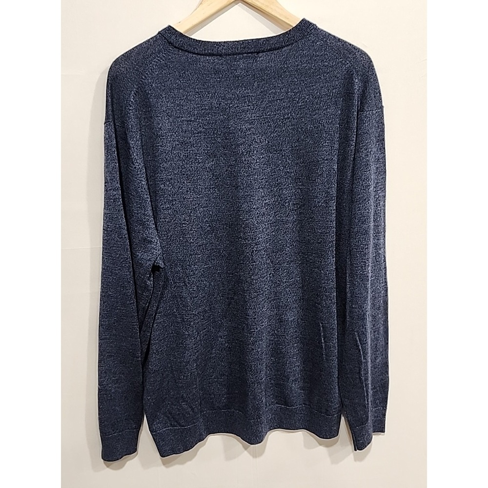 Turnbury NWT‎ Extra Fine Merino Wool Sweater Mens XL Dark Blue Round Neck Soft - Picture 12 of 12